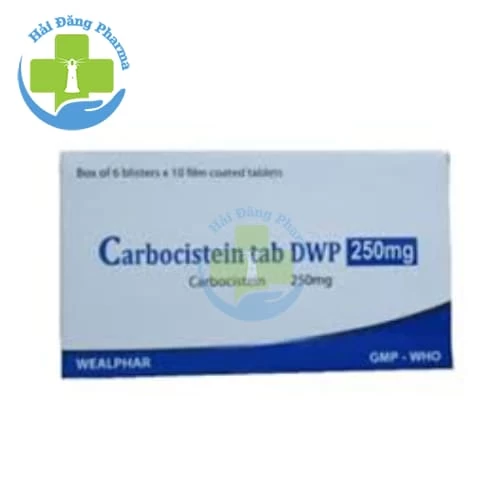 Carbocistein tab DWP 250mg - Hộp 2 vỉ x 14 Viên